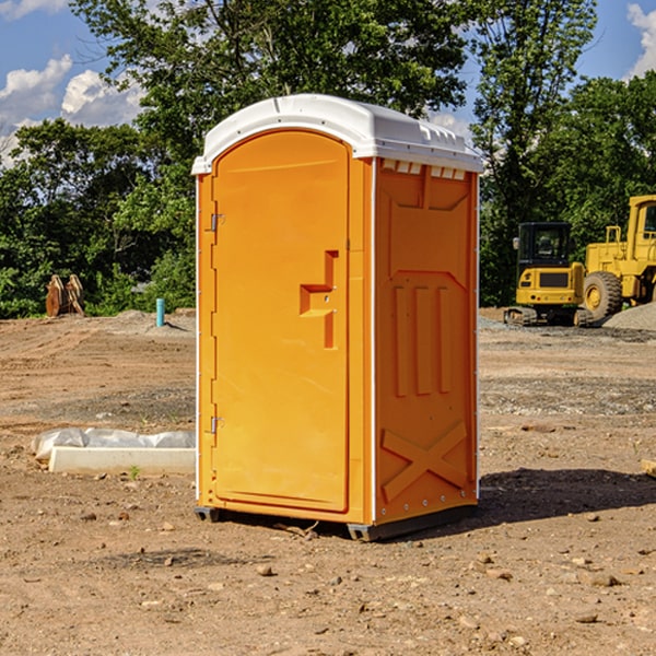 how often are the portable restrooms cleaned and serviced during a rental period in Port Byron NY